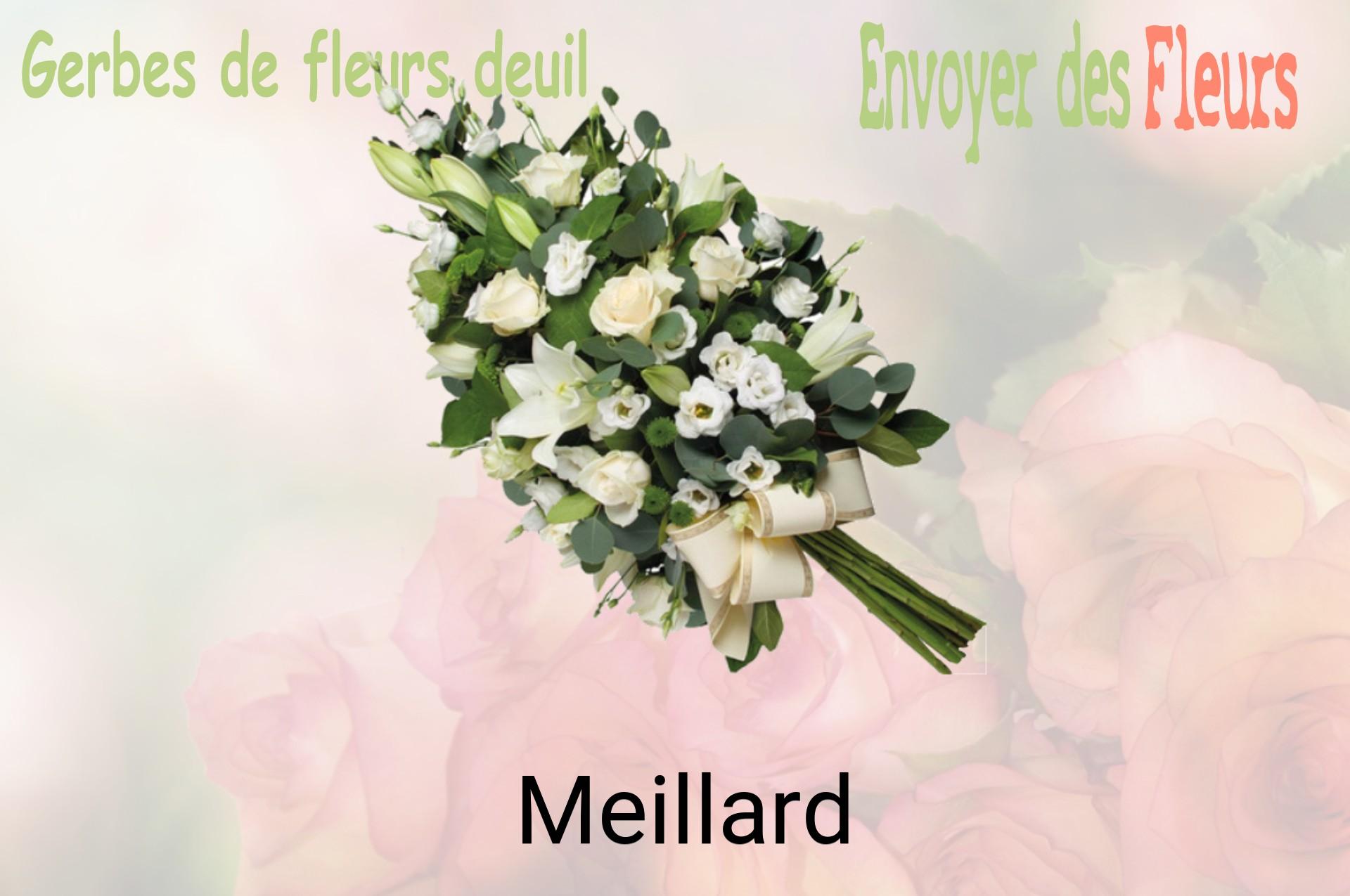 Gerbe de fleurs de deuil livrée à Meillard